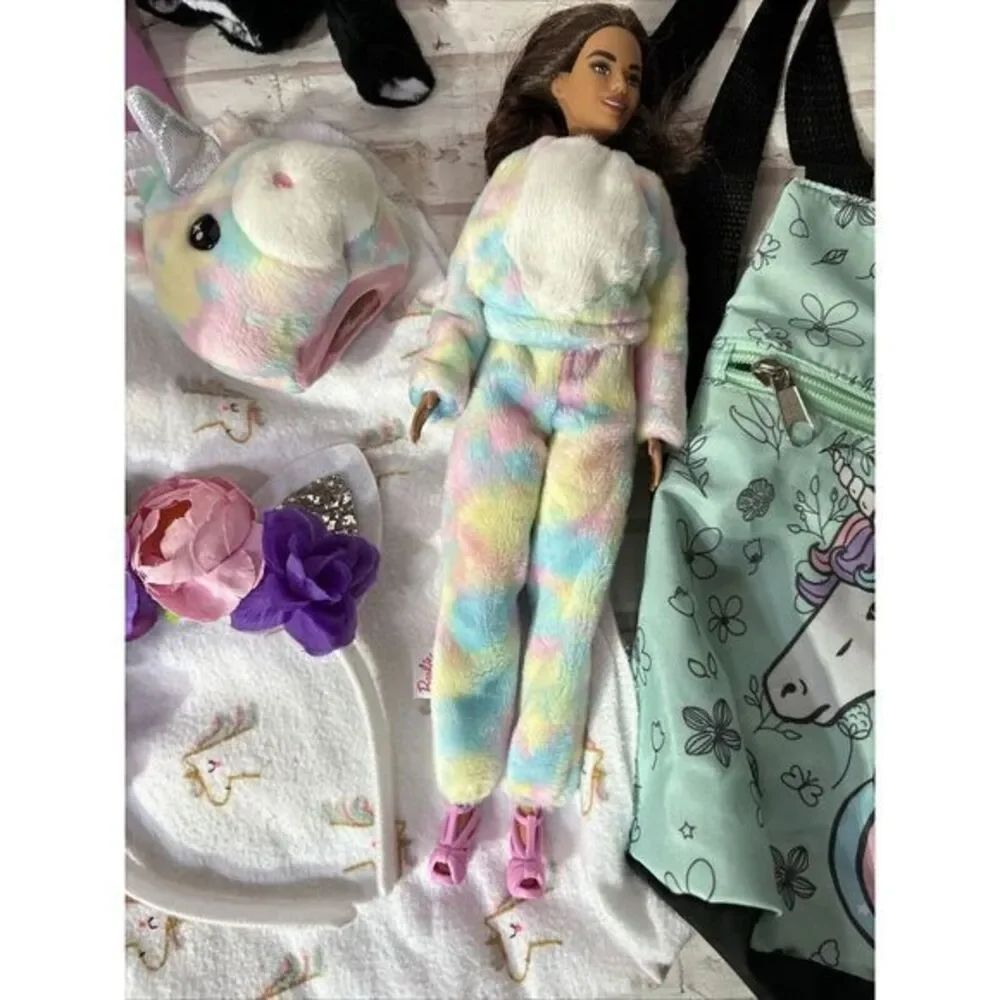 Barbie Cutie‎ Reveal Unicorn Plush Including Pet RARE Outfit VGC +My Little Pony